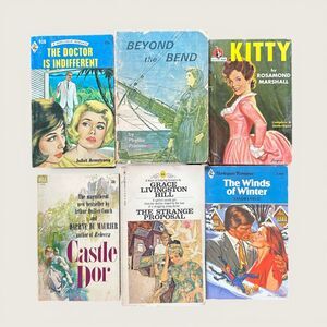Vintage Romance Paperback Lot Harlequin Castle Dor Kitty Grace Livingston Hill